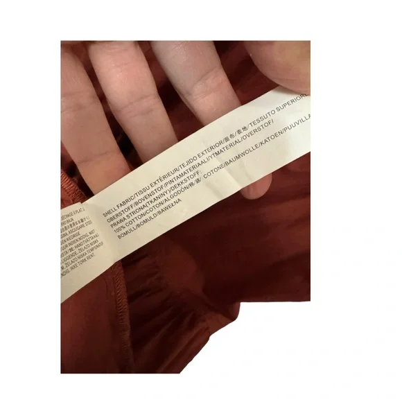 MOON RIVER | Cotton Puff Sleeve Tiered Midi Dress in Brick, Size Large - Picture 9 of 12